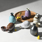 Sake Cup 40ml Black&Blue Drip Glaze