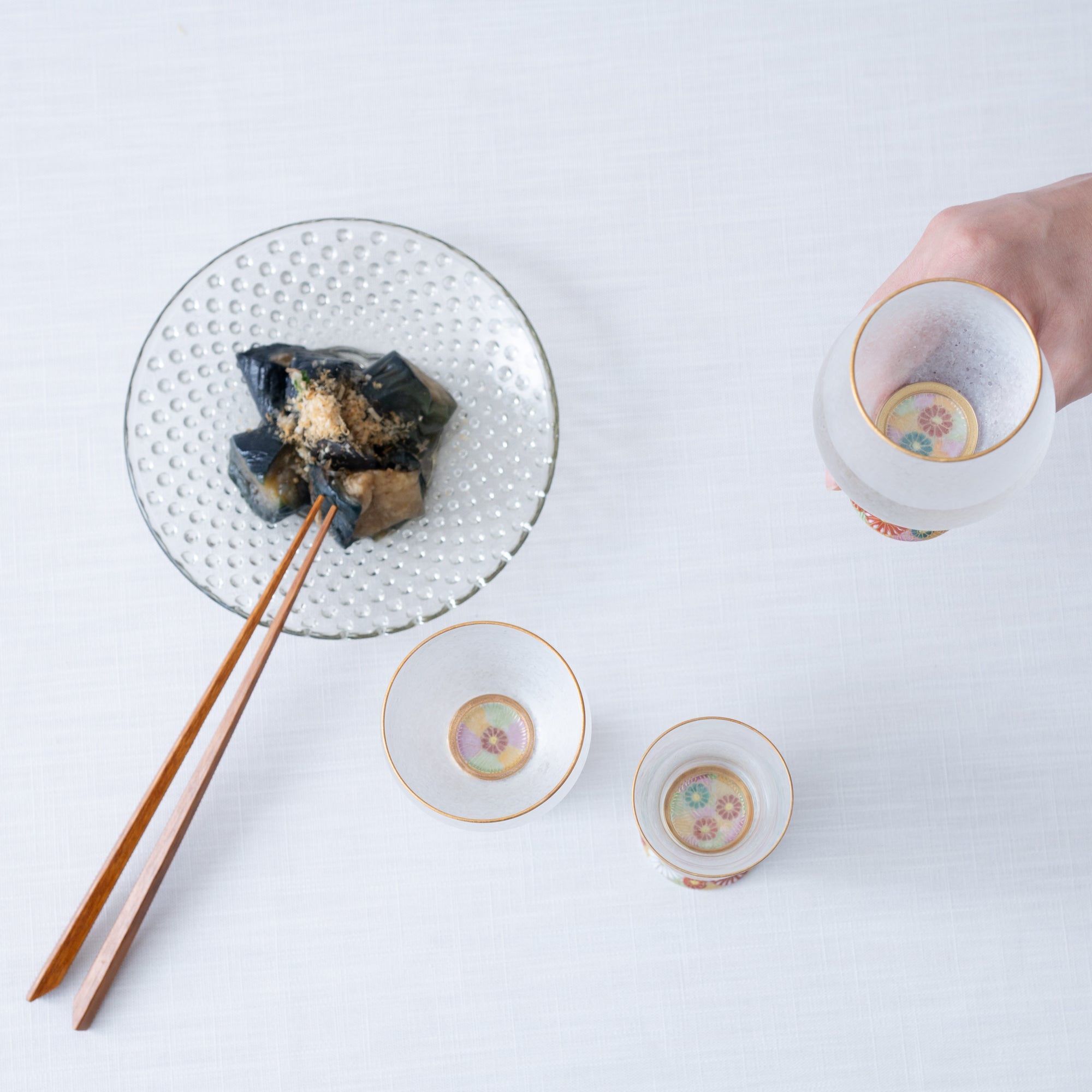Mizore Hanazume Sake Glass