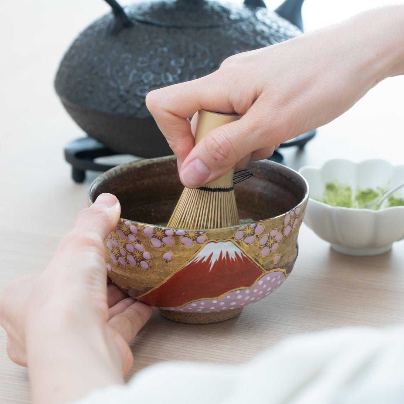 Sakura and Mt.Fuji Matcha Bowl