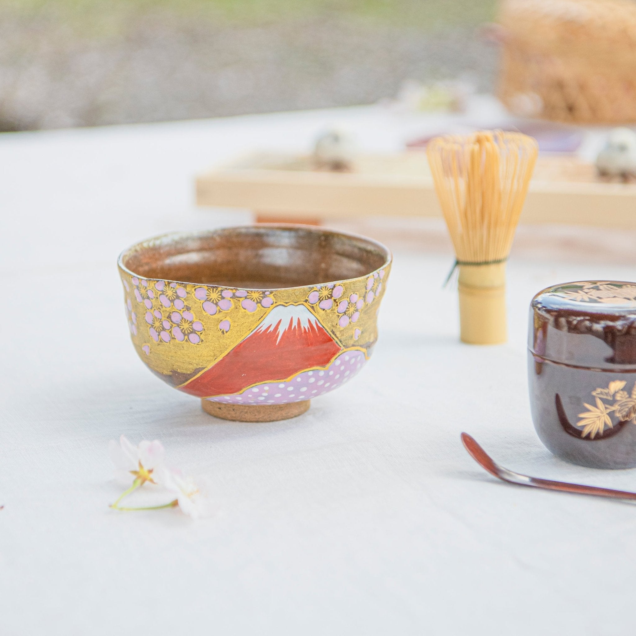 Sakura and Mt.Fuji Matcha Bowl