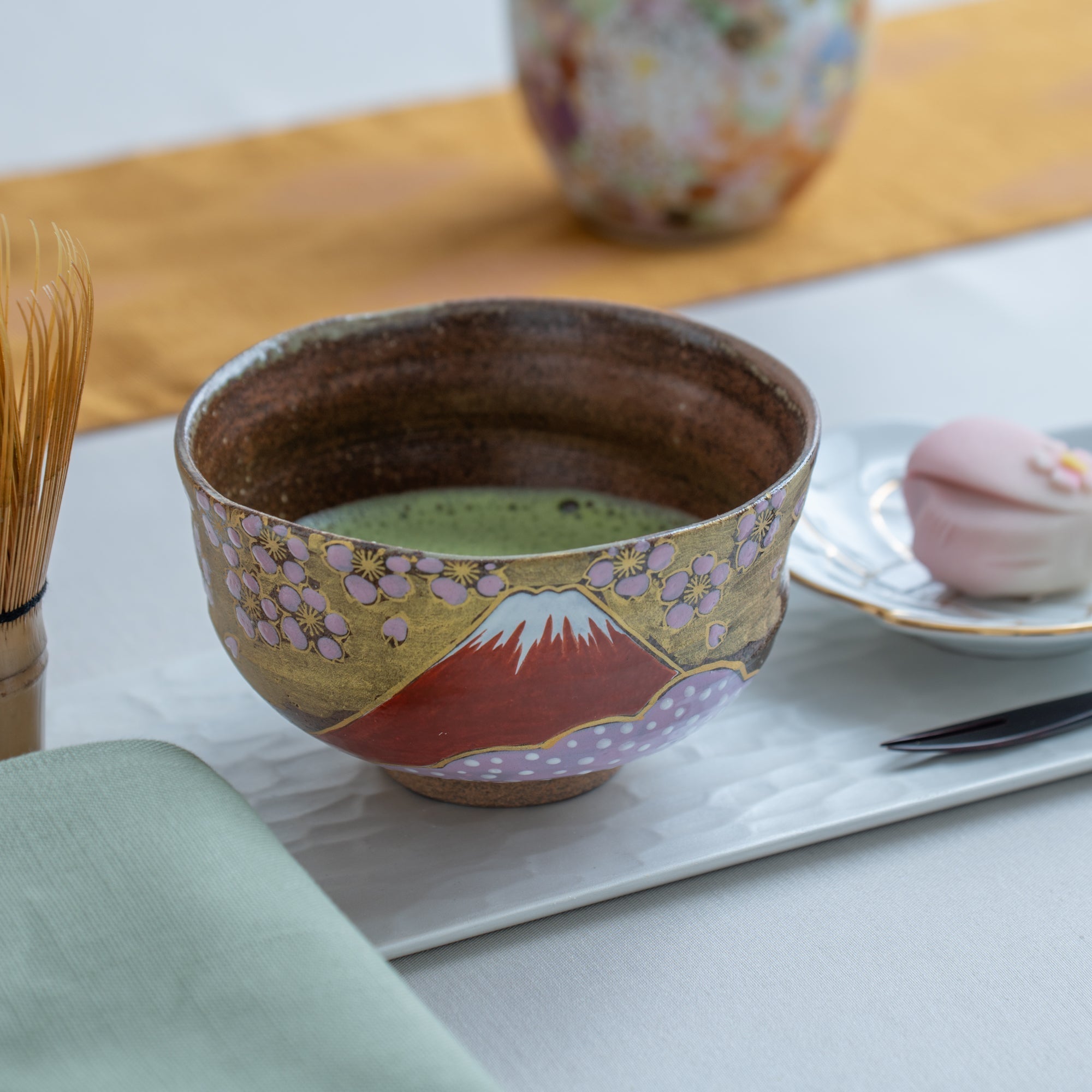 Sakura and Mt.Fuji Matcha Bowl