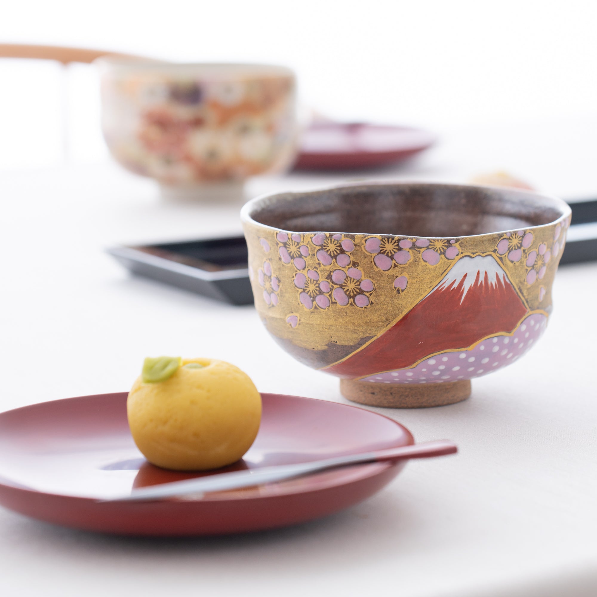 Sakura and Mt.Fuji Matcha Bowl