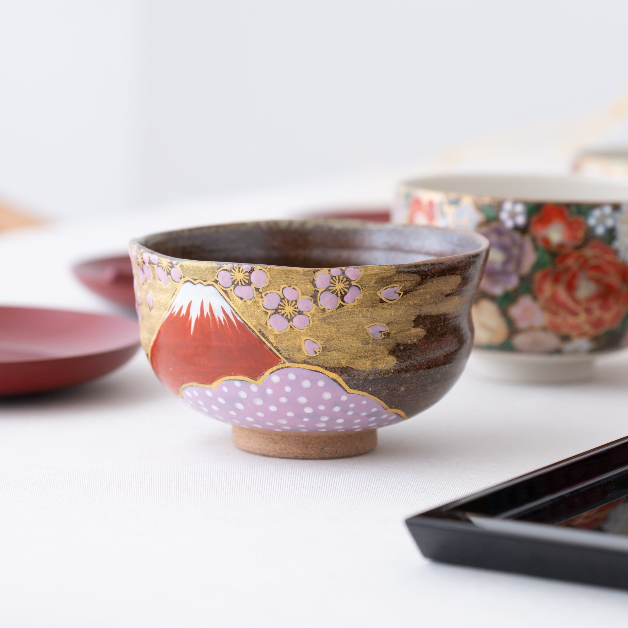 Sakura and Mt.Fuji Matcha Bowl