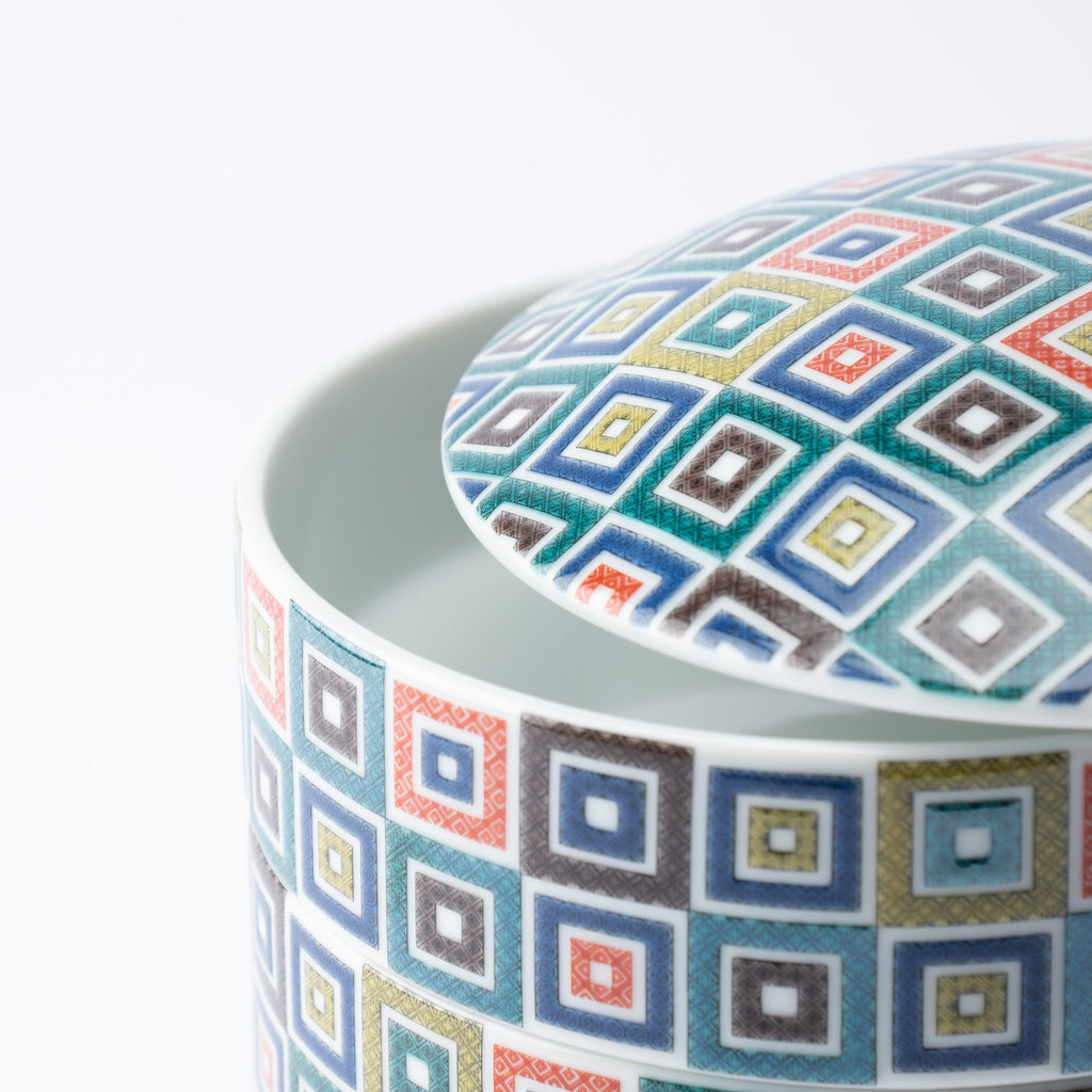Kutani Classic Three Tiers Jubako Bento Box