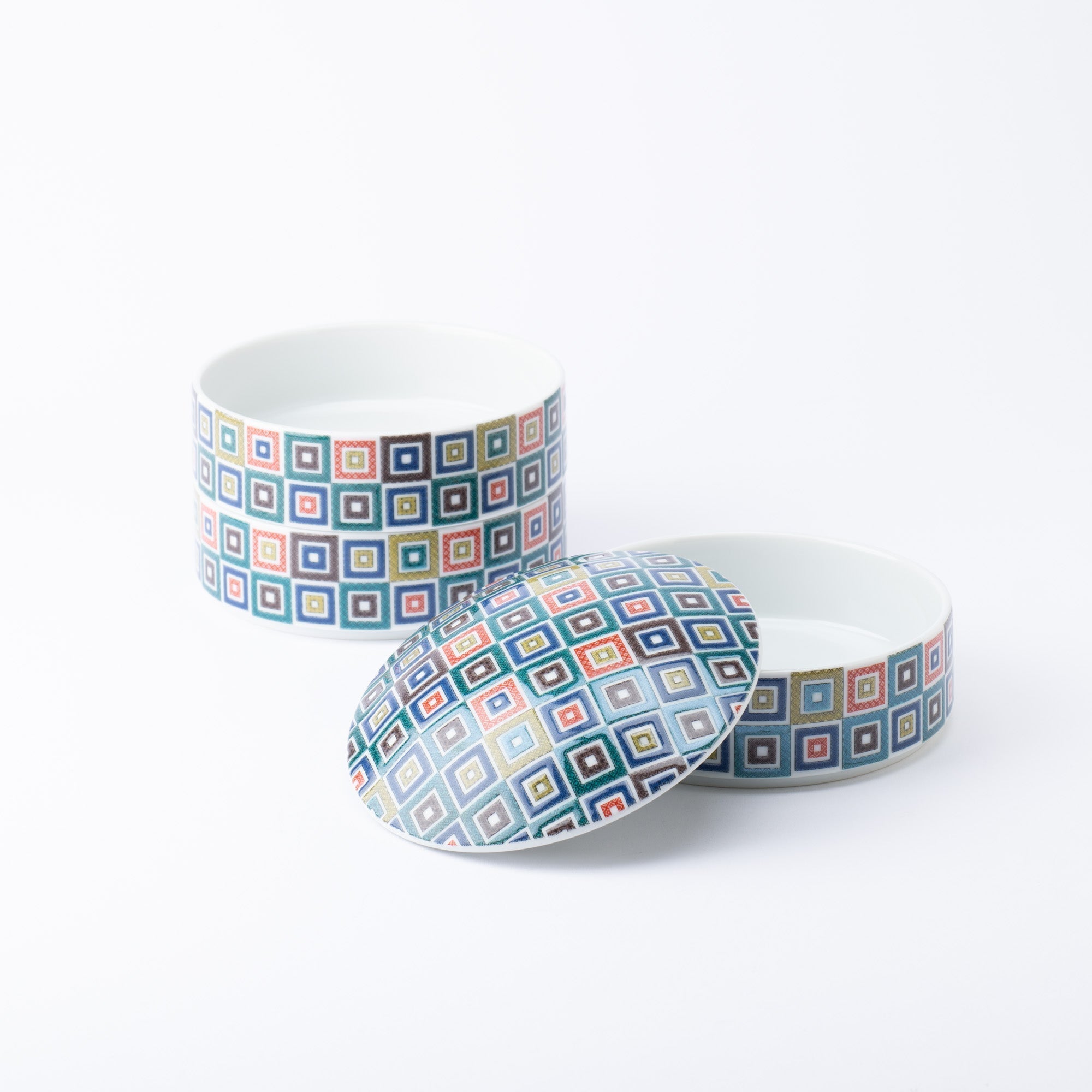 Kutani Classic Three Tiers Jubako Bento Box