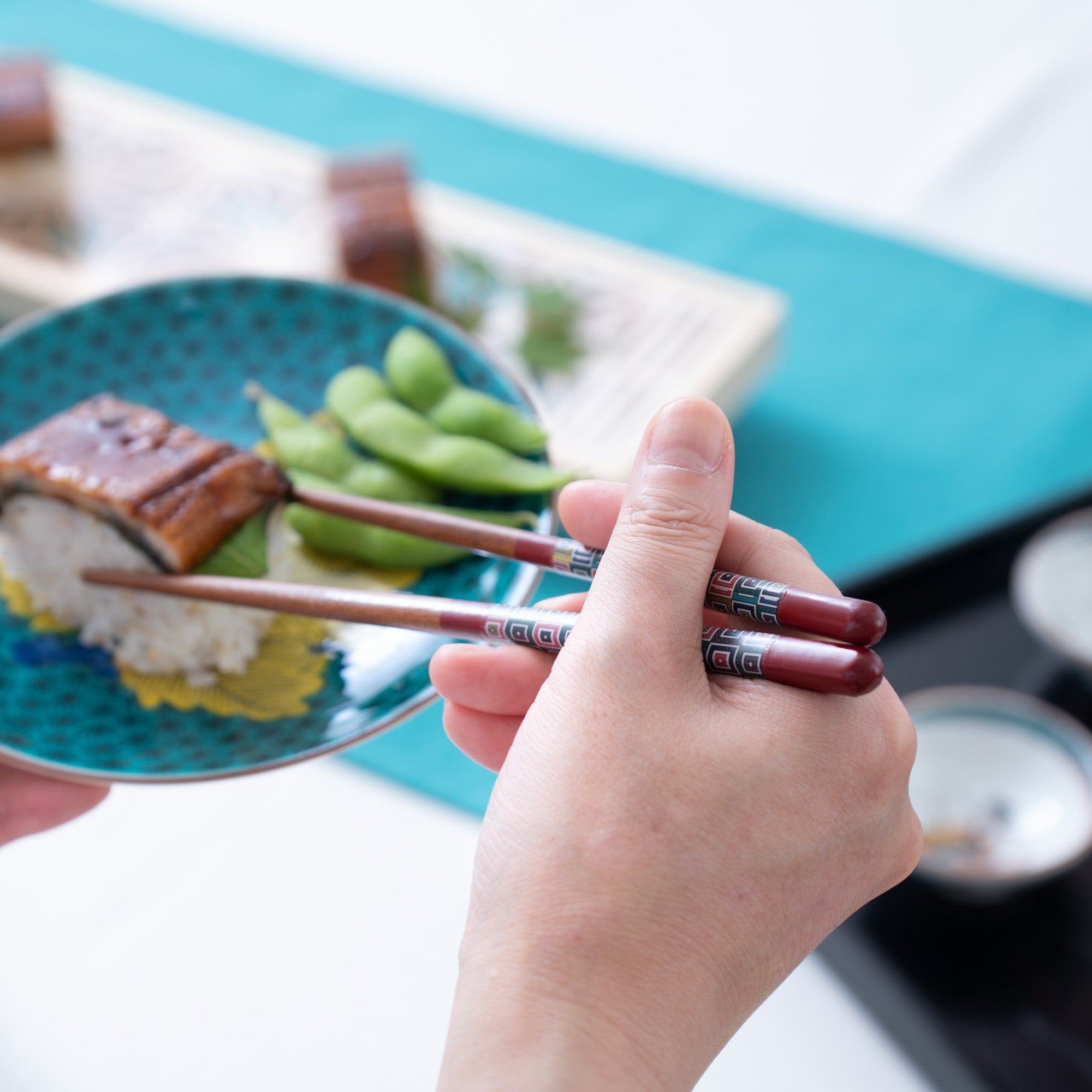 Red Kutani Colors Chopsticks