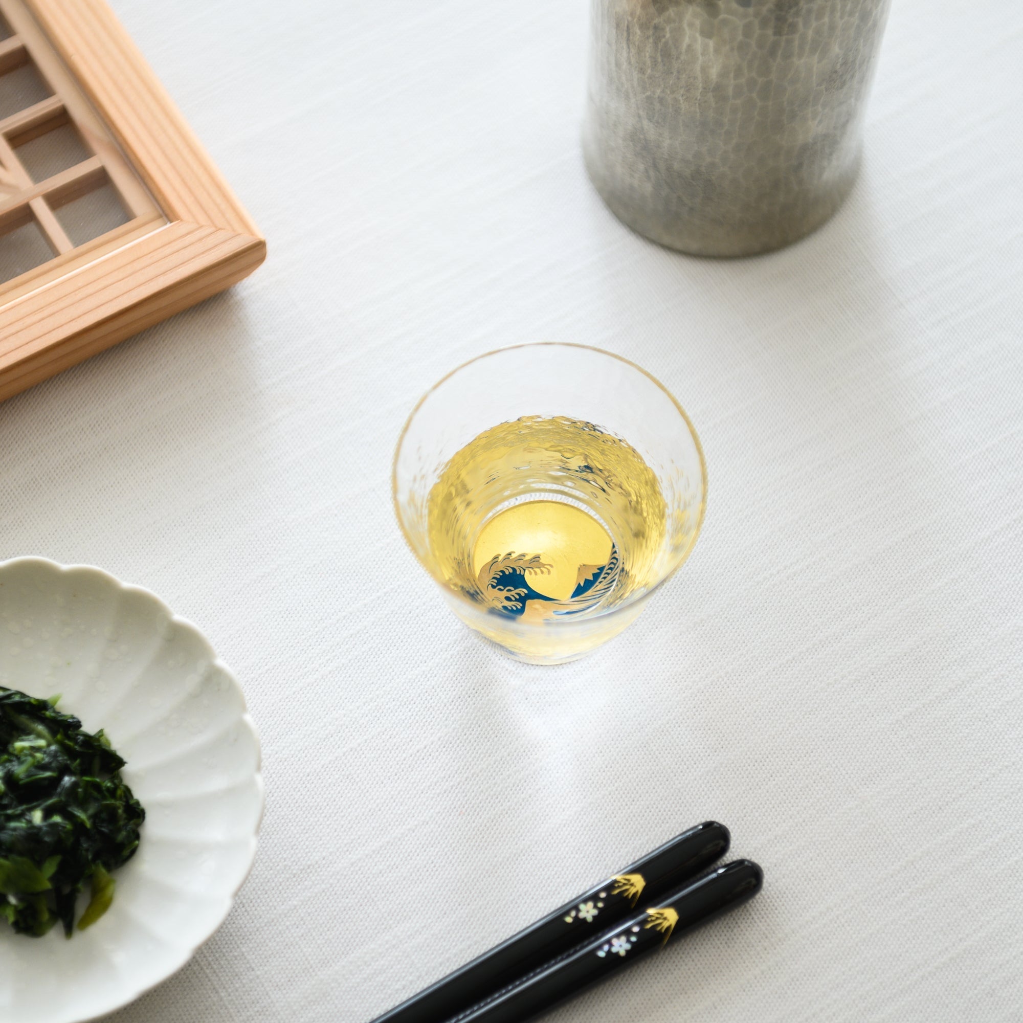 Hokusai Great Wave off Kanagawa Maki-e Sake Cup