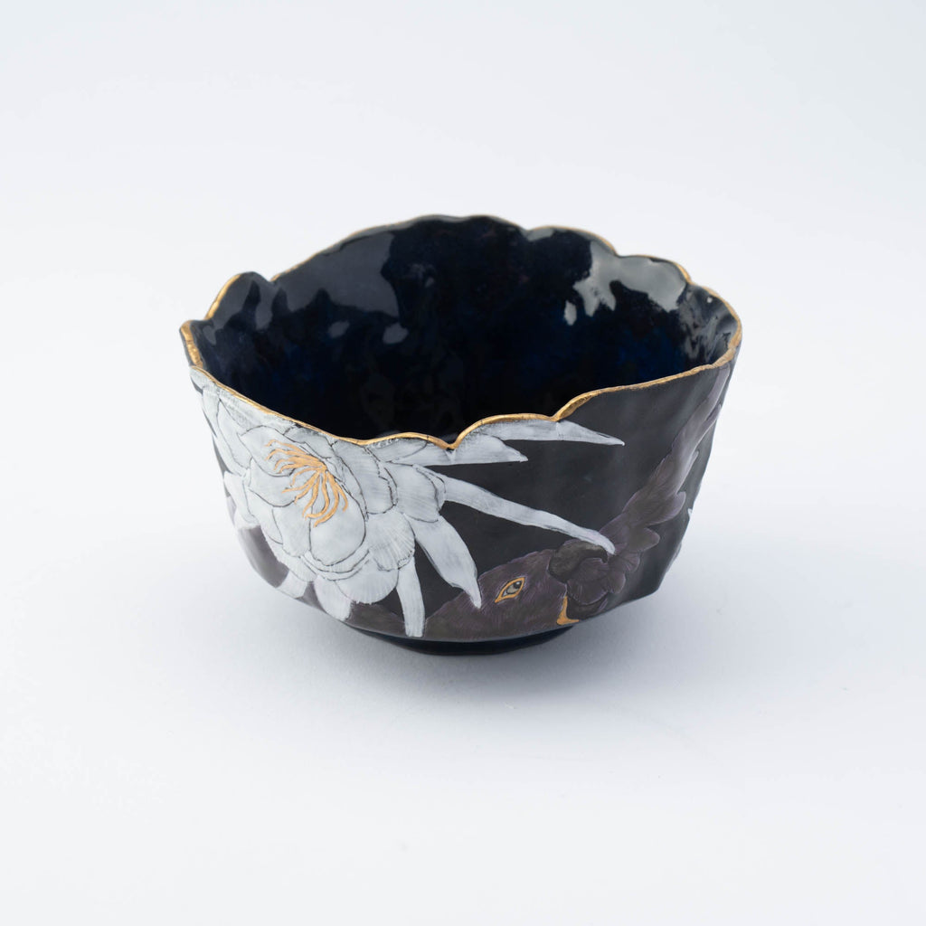 Moonlit Bloom and Bird Matcha Bowl